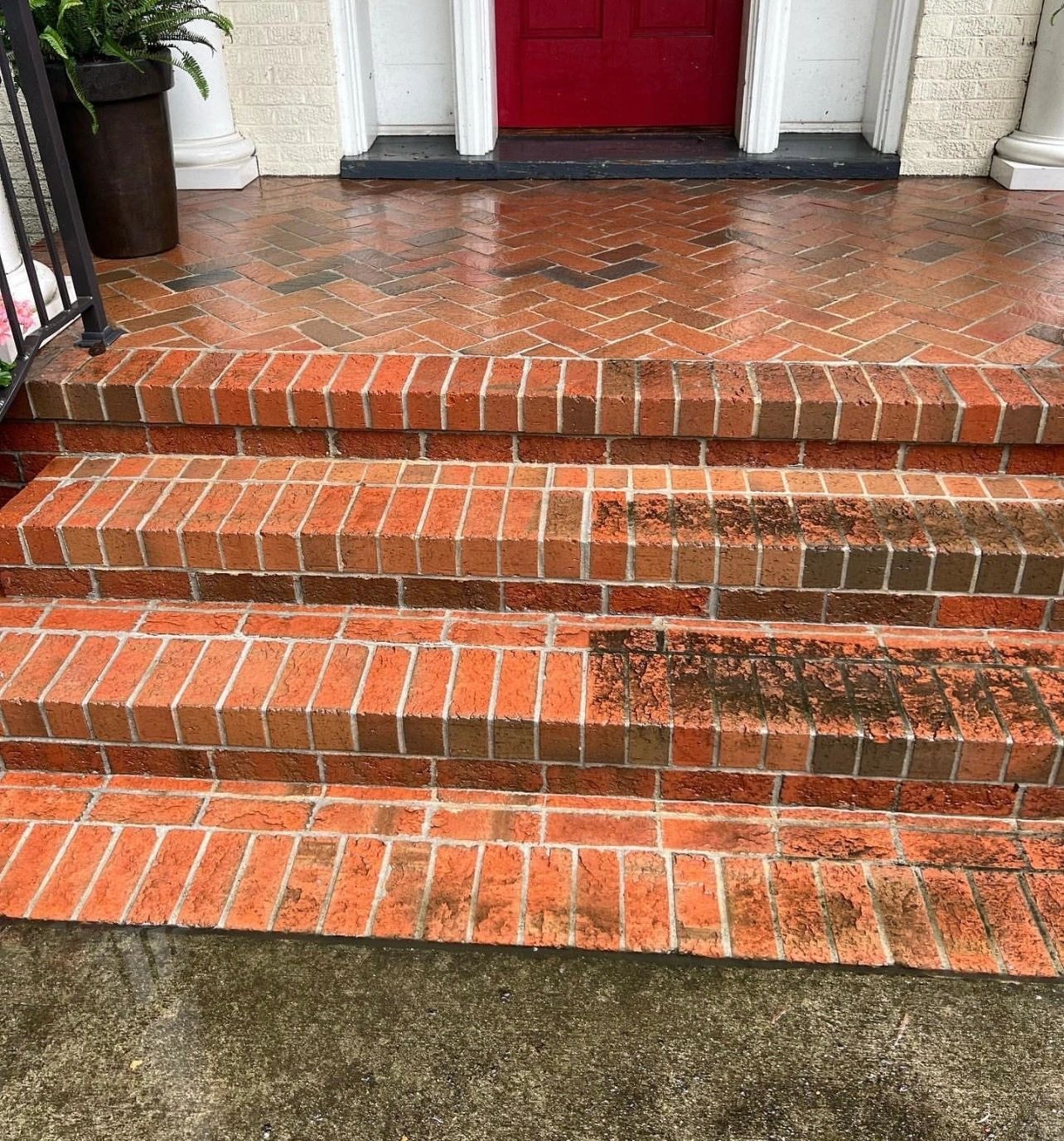 Surface after pressure washing