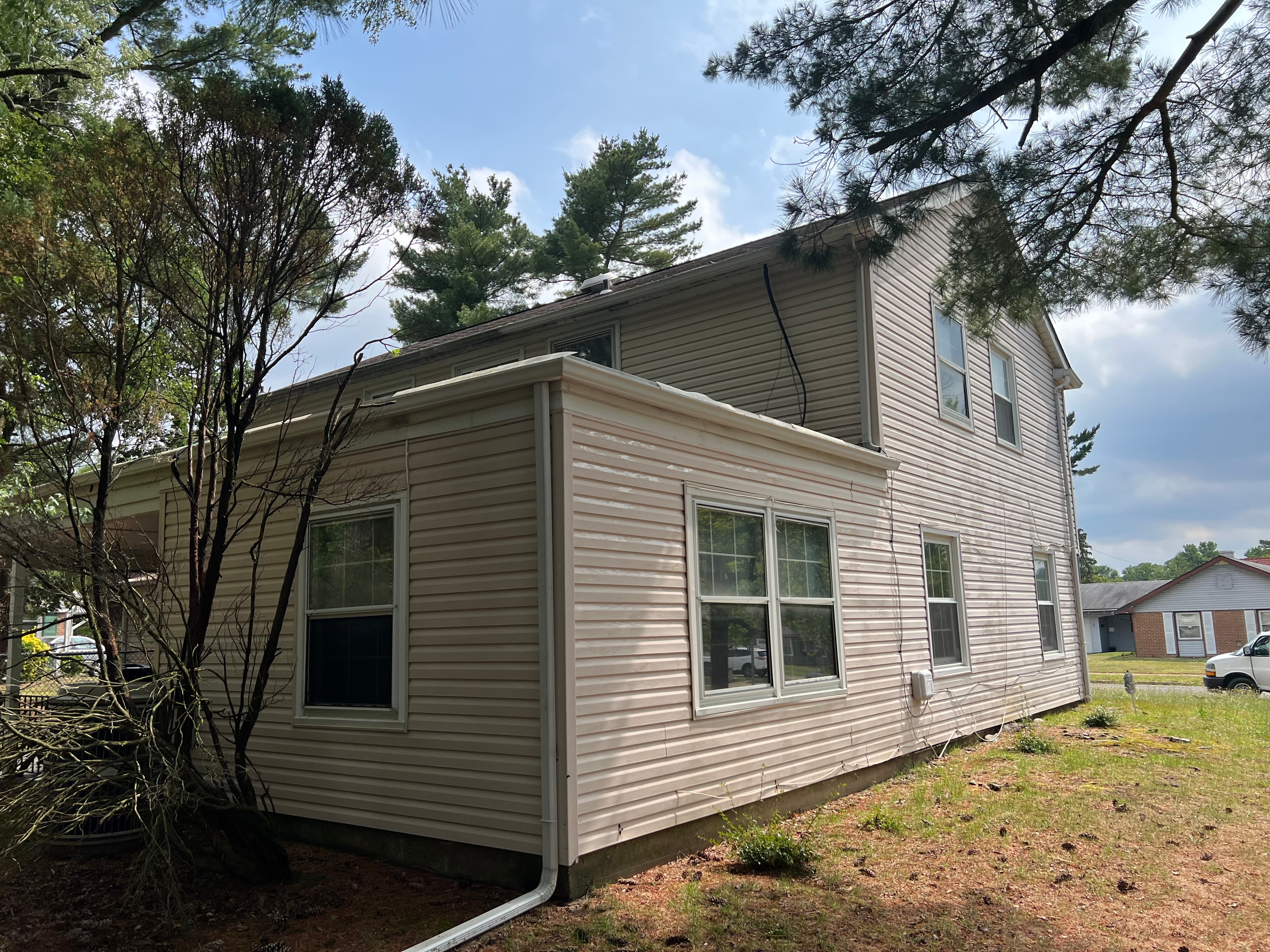 House siding before soft washing