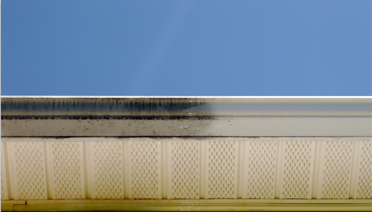 Gutter brightening before and after